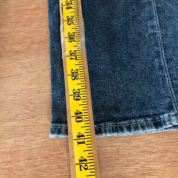 True Religion Geno Relaxed Slim Jeans Men 36x33 Blue Mid Rise Distressed Stretch - Picture 6 of 13